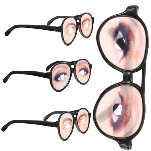 LIFKOME 4 Stück Teiliges Lustige Kostüm Brillen mit Realistischem Augenmuster Leichte Partybrille für Erwachsene Auffällige Scherzbrille für Fasching Oktoberfest und Karneval LIFKOME 4 Stück Teiliges Lustige Kostüm Brillen mit Realistischem Augenmuster Leichte Partybrille für Erwachsene Auffällige Scherzbrille für Fasching Oktoberfest und Karneval von LIFKOME