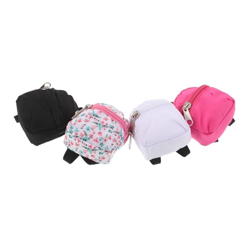 LIFKOME 4 Stück Teiliges Miniatur Rucksack aus Polyester Leichte DIY Puppenrucksäcke mit Neutralem Design für Kreative Gestaltung Puppen Vielseitig für Fotoshootings und Rollenspiele von LIFKOME