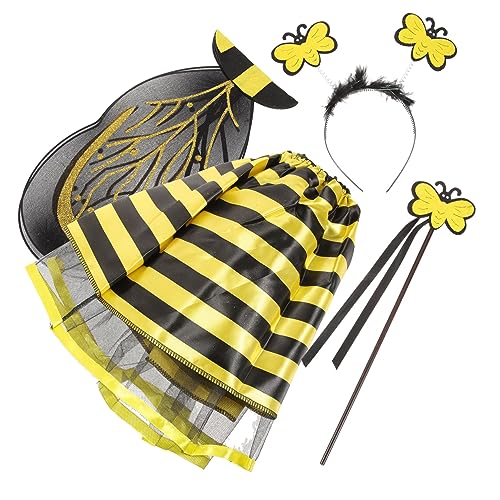 LIFKOME Kinder Bienenkostüm 4 Teiliges Bienchen Kostümset Für Inklusive Flügel Haarreif Zauberstab Und Rock Perfekt Für Karneval Fasching Und Cosplay Veranstaltungen Bienen Haarreif LIFKOME Kinder Bienenkostüm 4 Teiliges Bienchen Kostümset Für Inklusive Flügel Haarreif Zauberstab Und Rock Perfekt Für Karneval Fasching Und Cosplay Veranstaltungen Bienen Haarreif von LIFKOME