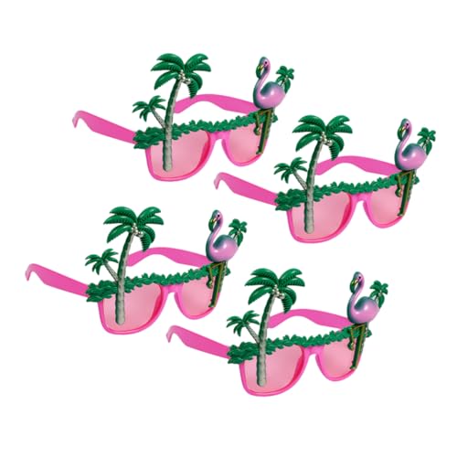 LIFKOME 4-teilige Tropische Flamingo-sonnenbrille: Neuartige Kokosnussbaum-brille, Hawaii-luau-kostümzubehör Für Strand-luau-tanzparty-zubehör LIFKOME 4-teilige Tropische Flamingo-sonnenbrille: Neuartige Kokosnussbaum-brille, Hawaii-luau-kostümzubehör Für Strand-luau-tanzparty-zubehör von LIFKOME