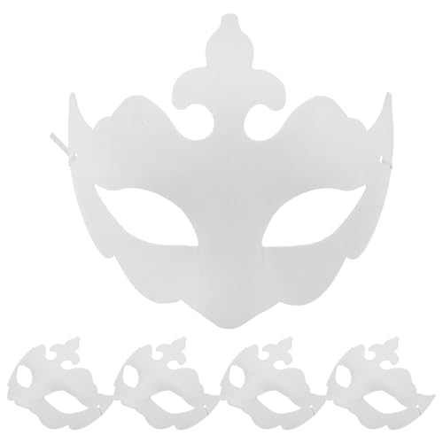 LIFKOME 5 Stück Weiße Maskenball-masken Basismasken Für Halloween Karneval Tanz Und Partydekoration Künstlerbedarf von LIFKOME