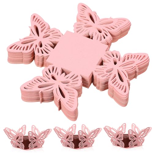 LIFKOME 50 Stück Boxen Behälter Für Partygeschenke Brautjungfer Plätzchen Trüffel-wrapper Schokoladenverpackung Schmetterling Trüffeleinlagen Ort Hochzeitsfeier Gunst Schüttgut Pop Papier von LIFKOME