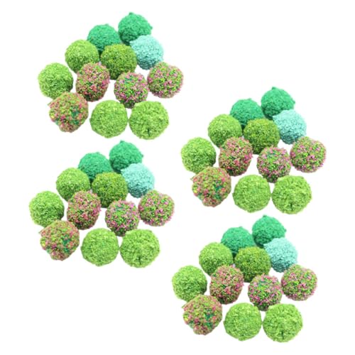 LIFKOME 50Stücke Miniatur Pflanzenball Künstliche Blumenclusterkugeln für Mikro Landschaftsdekoration für Sandtisch und Gartenprojekte von LIFKOME
