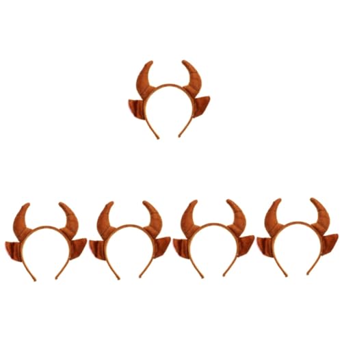 LIFKOME 5stücke Kids Tierohren Stirnband Mit Ox Horn-design Braunes Cosplay Kostüm-headdress Für Halloween Und Besondere Anlässe Geeignet Für Junge Mädchen Und Erwachsene LIFKOME 5stücke Kids Tierohren Stirnband Mit Ox Horn-design Braunes Cosplay Kostüm-headdress Für Halloween Und Besondere Anlässe Geeignet Für Junge Mädchen Und Erwachsene von LIFKOME
