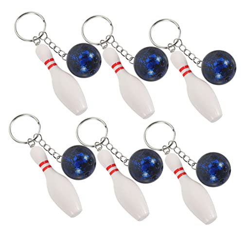 LIFKOME 6 Stück Bowling Schlüsselanhänger Bowlingkugel und Anhänger Handtaschen Charms Bulk Bowling Party Mitgebsel für Kindergeburtstag und Schulkarneval von LIFKOME