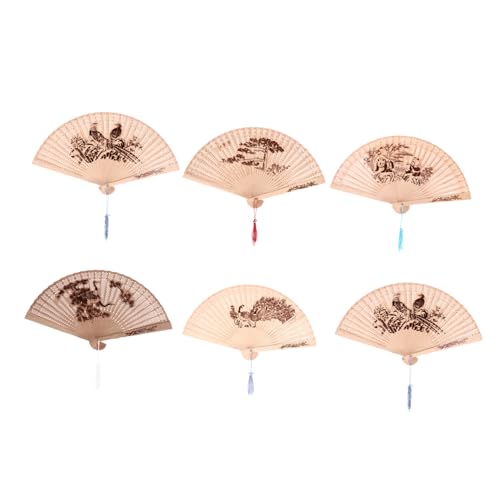 LIFKOME 6 Stück Chinesische Holzfaltfächer Vintage Handfächer für Hochzeiten Partys Sommerdekoration Eleganter Handfächer aus Holz für Diy und Wanddekoration LIFKOME 6 Stück Chinesische Holzfaltfächer Vintage Handfächer für Hochzeiten Partys Sommerdekoration Eleganter Handfächer aus Holz für Diy und Wanddekoration von LIFKOME