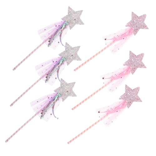 LIFKOME 6 Stück Feenstab für Mädchen Leichter Stern-zauberstab mit Glitzer für Party Bühnenauftritt Cosplay und Halloween Handlich und Realistisch Gestaltet LIFKOME 6 Stück Feenstab für Mädchen Leichter Stern-zauberstab mit Glitzer für Party Bühnenauftritt Cosplay und Halloween Handlich und Realistisch Gestaltet von LIFKOME