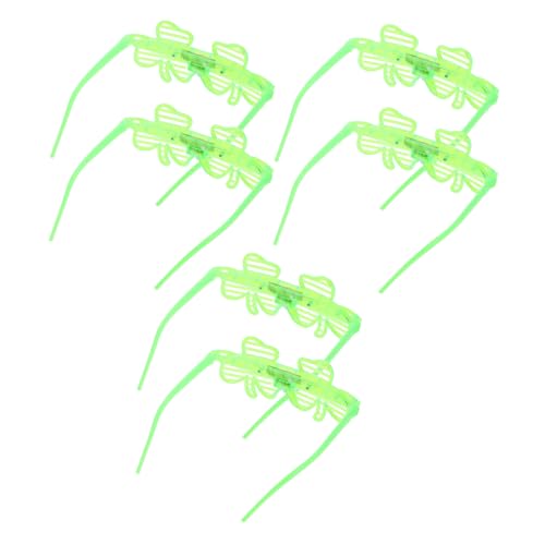 LIFKOME 6 Stück Kleebrille lustige Brille LED -Sonnenbrille leuchtende Gläser Sonnenbrille beleuchten St. Patrick's Day Kostümzubehör geführte Partybrille Plastik Green LIFKOME 6 Stück Kleebrille lustige Brille LED -Sonnenbrille leuchtende Gläser Sonnenbrille beleuchten St. Patrick's Day Kostümzubehör geführte Partybrille Plastik Green von LIFKOME