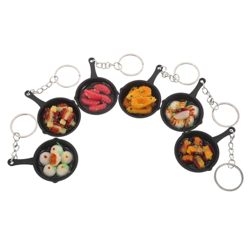 LIFKOME 6 Stück Mini Food Schlüsselanhänger mit Lustigem Pfannen-design Niedliche Taschenanhänger und Party-deko Realistische Miniatur Lebensmittel Charms für Handtaschen und Beutel LIFKOME 6 Stück Mini Food Schlüsselanhänger mit Lustigem Pfannen-design Niedliche Taschenanhänger und Party-deko Realistische Miniatur Lebensmittel Charms für Handtaschen und Beutel von LIFKOME