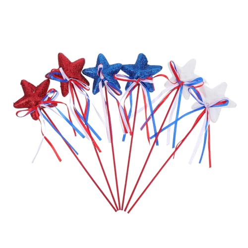 LIFKOME 6 Stück Patriotische Luftschlangenstäbe: Sternstäbe Zum 4, Sternstäbe Zum Unabhängigkeitstag, Partyzubehör Zum Gedenktag LIFKOME 6 Stück Patriotische Luftschlangenstäbe: Sternstäbe Zum 4, Sternstäbe Zum Unabhängigkeitstag, Partyzubehör Zum Gedenktag von LIFKOME