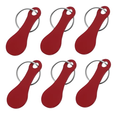 LIFKOME 6 Stück Schlüsselanhänger Einkaufswagenchip Robust Langlebig Leicht für Supermarkt Einkaufswagen Schlüsselring Token Rot LIFKOME 6 Stück Schlüsselanhänger Einkaufswagenchip Robust Langlebig Leicht für Supermarkt Einkaufswagen Schlüsselring Token Rot von LIFKOME