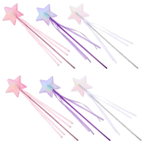 LIFKOME 6 Stück Stern-Prinzessin-Zauberstäbe Mit Band Rosa Fee Für Mädchen Geburtstagsfeier Als Anziehzubehör LIFKOME 6 Stück Stern-Prinzessin-Zauberstäbe Mit Band Rosa Fee Für Mädchen Geburtstagsfeier Als Anziehzubehör von LIFKOME