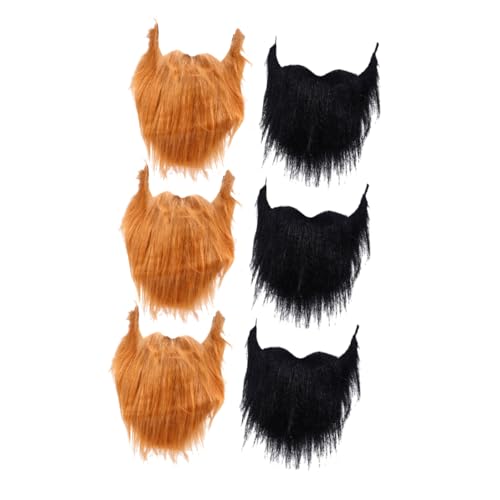 LIFKOME 6 Stück Teiliges Falscher Herrenbart für Halloween Realistisches Leichtes Gesichtshaar Komfortabel und Einfach Anzubringen für Kostüm und Maskenbälle Schwarze und Braune Farben LIFKOME 6 Stück Teiliges Falscher Herrenbart für Halloween Realistisches Leichtes Gesichtshaar Komfortabel und Einfach Anzubringen für Kostüm und Maskenbälle Schwarze und Braune Farben von LIFKOME