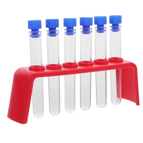 LIFKOME 6 Stück Teiliges naturwissenschaftliches Experimentier Kunststoff Reagenzgläser Set mit Messbecher und Messzylinder Interaktives Lernspielzeug für Schulunterricht von LIFKOME