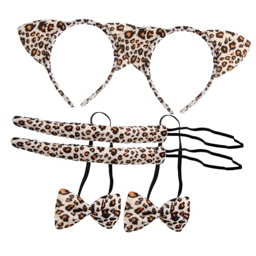 LIFKOME Katzenohren Stirnband für Erwachsene 6 Stück Kostümzubehör mit Leopardenmuster für Halloween Karneval und Cosplay Partys LIFKOME Katzenohren Stirnband für Erwachsene 6 Stück Kostümzubehör mit Leopardenmuster für Halloween Karneval und Cosplay Partys von LIFKOME