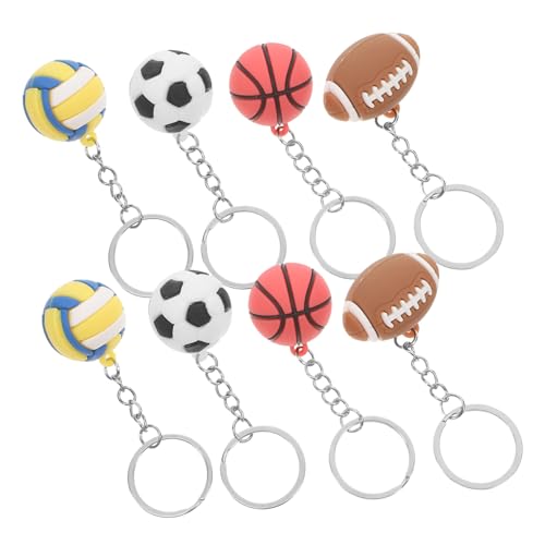 LIFKOME 8 Stück Hängende Sportbälle-anhänger, Bezaubernde Sportball-modellierungs-schlüsselanhänger, Vielseitige Ball-anhänger, Hängende Kleine Schlüsselanhänger, Multifunktionale von LIFKOME