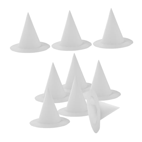 LIFKOME 8 Stück Teiliges DIY Hexenhut Weißes Papier Bastelset zum Bemalen für Halloween Kostüm Party Zubehör Malen Roleplay Zubehör Kinderkunsthandwerk von LIFKOME