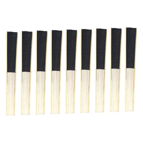 LIFKOME 9 Stück Teiliges DIY Papierfächer Schwarze Faltbare Handventilatoren zum Bemalen Kreative Blanko Fächer für Zeichnen Dekoration Geschenke und Bühnenauftritte von LIFKOME