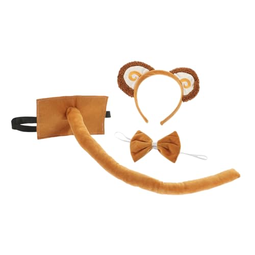 LIFKOME Affenohren Stirnband mit und Fliege Weiche Tierkostüm Requisiten für Geburtstag Cosplay Bühnenauftritt Bequemes Kreatives Affenkostüm Zubehör LIFKOME Affenohren Stirnband mit und Fliege Weiche Tierkostüm Requisiten für Geburtstag Cosplay Bühnenauftritt Bequemes Kreatives Affenkostüm Zubehör von LIFKOME