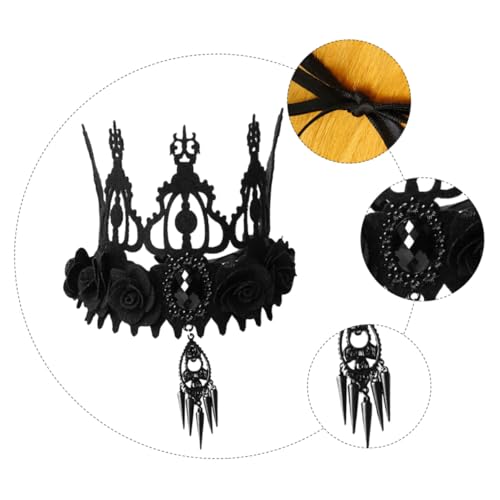 LIFKOME Barock Krone Haarreif Halloween Kopfschmuck Party Königin Kopfschmuck aus Filz und Langlebig nicht Verblassend für Kostüm Karneval Maske Cosplay Bühnenauftritt LIFKOME Barock Krone Haarreif Halloween Kopfschmuck Party Königin Kopfschmuck aus Filz und Langlebig nicht Verblassend für Kostüm Karneval Maske Cosplay Bühnenauftritt von LIFKOME