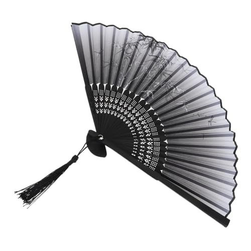 LIFKOME Chinesischer Faltfächer aus Holz und Praktischer Vintage Handfächer für Tanz Party Dekoration Eleganter Chinesischer Stil Foto Requisiten von LIFKOME