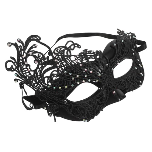 LIFKOME Damen Halbgesichts-masquerade-maske aus Spitzenstoff mit Elastischem Band Vintage Punk Mask für Halloween Kostümball Karneval und Themenpartys von LIFKOME