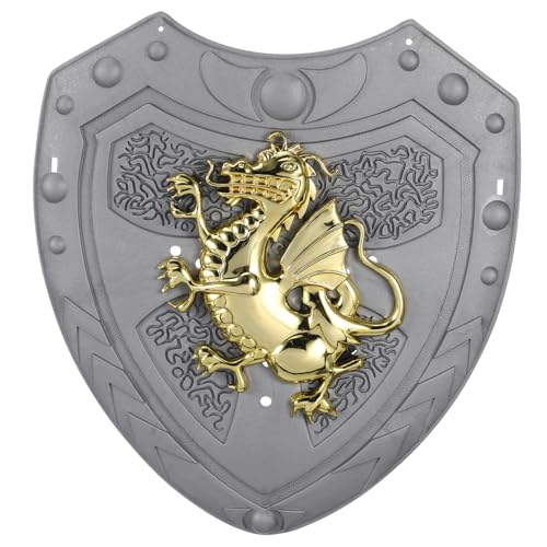 LIFKOME Drachenschildspielzeug Cosplay-Schild Für Ritterschild Schild Schaumstoffschwerter Und Schild Für Cosplay-Schild-stütze Bühnenschild Schilde Silver Abs von LIFKOME