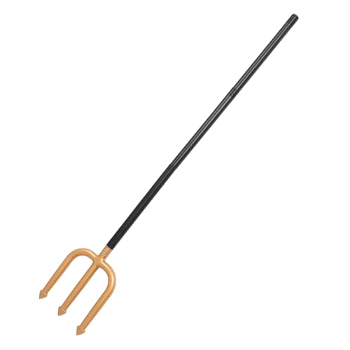 LIFKOME Dreipunkte Walking Stick Requisiten Stockkostüm Steampunk-Stock Stock-kostüm-Requisite Golddreizack Stabstock Stock Für Kostüm Ausgefallener Stock Rohrstütze Plastik von LIFKOME