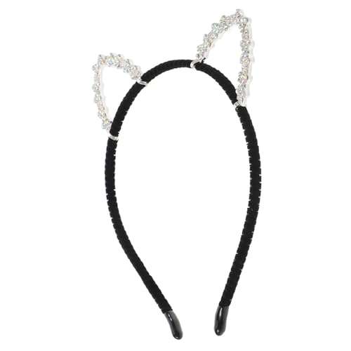 LIFKOME Eleganter Katzenohren Haarreif mit Strass Legierungskristall Design Niedlich und Romantisch Vielseitig für Mädchen Frauen und Party und Karneval Kopfschmuck Langlebiges Accessoire von LIFKOME