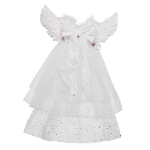 LIFKOME Engels Flügel Ziehen Den Mädchenkleid Partykleidung Für Mädchen Engel Wring Cosplay Kleid Wringrock Mit Performance-engel - -kostüm Weiß Gittergewebe LIFKOME Engels Flügel Ziehen Den Mädchenkleid Partykleidung Für Mädchen Engel Wring Cosplay Kleid Wringrock Mit Performance-engel - -kostüm Weiß Gittergewebe von LIFKOME