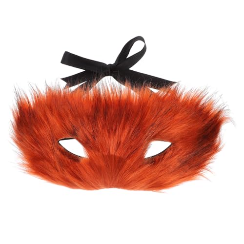 LIFKOME Fuchs Halbgesichtsmaske Rotbraun Plüsch Verstellbar Sicherer Sitz Für Maskerade Cosplay Halloween Karneval Party Zubehör LIFKOME Fuchs Halbgesichtsmaske Rotbraun Plüsch Verstellbar Sicherer Sitz Für Maskerade Cosplay Halloween Karneval Party Zubehör von LIFKOME