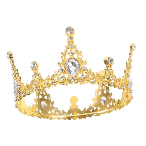 LIFKOME Goldene Tortenaufsatz Geburtstagskuchen Deko Edle Party Cake Decoration Funkelnde Strasssteine Vielseitig für Hochzeit Geburtstag Festlichkeiten Geeignet von LIFKOME