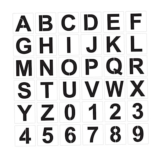 LIFKOME Großes Teiliges DIY Schablonen mit Buchstaben und Zahlen Wiederverwendbare Malvorlagen für Wasserfeste Alphabet Schablonen zum Zeichnen und Basteln LIFKOME Großes Teiliges DIY Schablonen mit Buchstaben und Zahlen Wiederverwendbare Malvorlagen für Wasserfeste Alphabet Schablonen zum Zeichnen und Basteln von LIFKOME