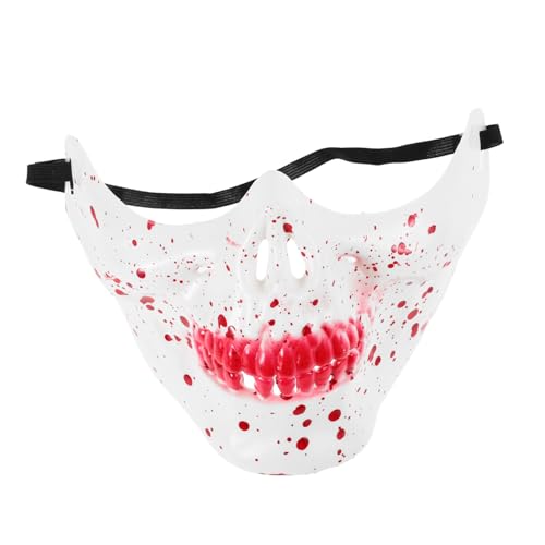 LIFKOME Halbgesichts Schädel Maske Halloween Kostümmaske Realistische Skelett Maske mit Blutbemalung Für Cosplay Maskerade Party Zubehör Langlebig LIFKOME Halbgesichts Schädel Maske Halloween Kostümmaske Realistische Skelett Maske mit Blutbemalung Für Cosplay Maskerade Party Zubehör Langlebig von LIFKOME