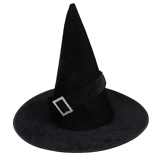 LIFKOME Halloween Cosplay Hexenhut Große Größe 40x38x19cm Schwarzer Velourshut für Erwachsene LIFKOME Halloween Cosplay Hexenhut Große Größe 40x38x19cm Schwarzer Velourshut für Erwachsene von LIFKOME
