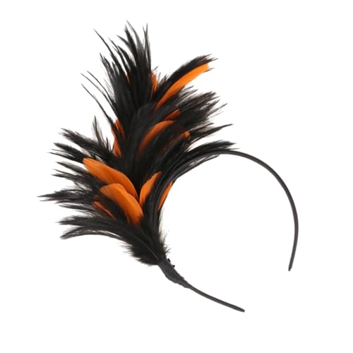 LIFKOME Halloween Haarband Damen Masquerade Kopfschmuck Leichtes Cosplay Headwear Karneval Accessoire Schwarz Orange von LIFKOME