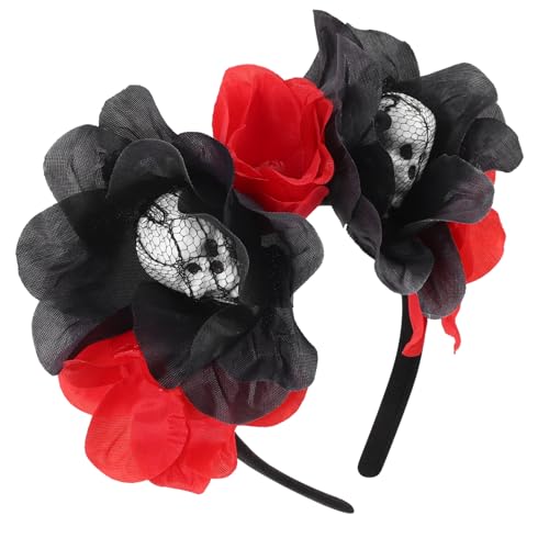 LIFKOME Halloween Haarreif mit Realistischer und Schädel Kunstblumen Stirnband Komfortabler Kopfschmuck für Halloween Deko und Party in Schwarz Rot LIFKOME Halloween Haarreif mit Realistischer und Schädel Kunstblumen Stirnband Komfortabler Kopfschmuck für Halloween Deko und Party in Schwarz Rot von LIFKOME