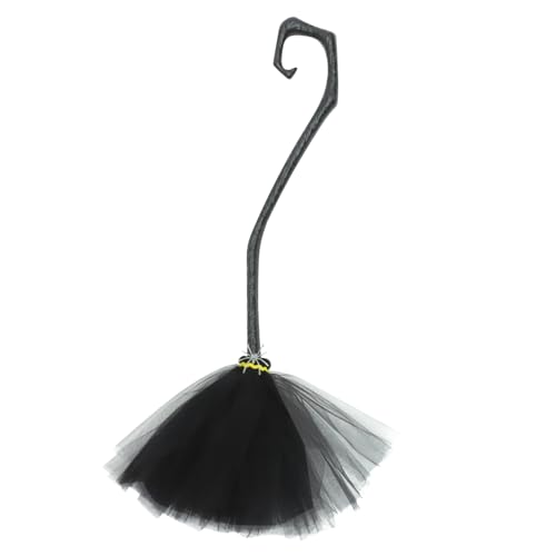 LIFKOME Halloween Hexenbesen Gazestoff Abnehmbar Dekorativ für Halloween Hexen Partys Bühnenauftritte Karneval und Kostümzubehör Schwarzer Besen für Cosplay und Festdeko LIFKOME Halloween Hexenbesen Gazestoff Abnehmbar Dekorativ für Halloween Hexen Partys Bühnenauftritte Karneval und Kostümzubehör Schwarzer Besen für Cosplay und Festdeko von LIFKOME