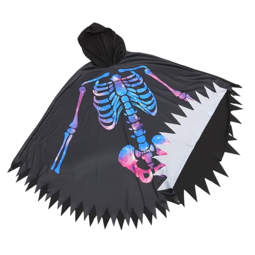 LIFKOME Halloween Kostüm Skelett Umhang Maskerade Kostüm Requisite Cosplay Umhang Dekorativer Umhang von LIFKOME