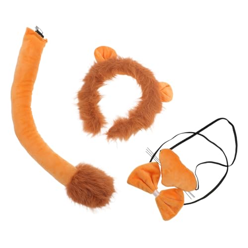 LIFKOME Halloween Löwenkostüm Stirnband Nase Fliege Langlebiges Bequemes Tierkostüm für Erwachsene für Dschungel Halloween-partys LIFKOME Halloween Löwenkostüm Stirnband Nase Fliege Langlebiges Bequemes Tierkostüm für Erwachsene für Dschungel Halloween-partys von LIFKOME