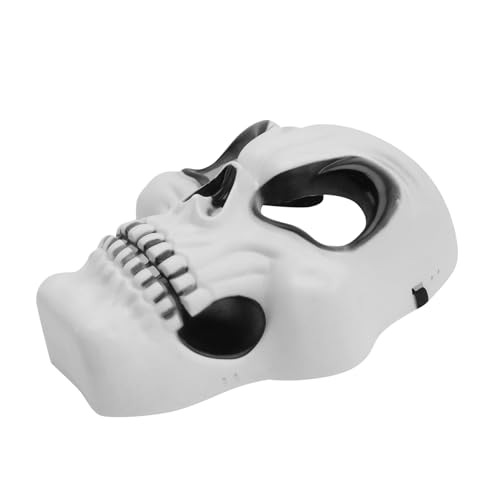 LIFKOME Halloween Totenkopfmaske Für Erwachsene Gruselige Horror Maske Für Kostümparty Und Dekoration Weiße Und Schwarze Maske Für Cosplay Und Halloween Verkleidung von LIFKOME
