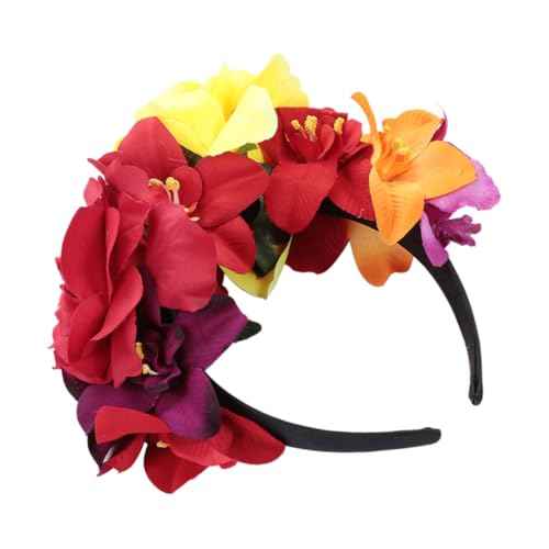 LIFKOME Halloween Rosenblumen Haarband Damen Modischer Kopfschmuck Party Haarschmuck für Karneval Cosplay LIFKOME Halloween Rosenblumen Haarband Damen Modischer Kopfschmuck Party Haarschmuck für Karneval Cosplay von LIFKOME