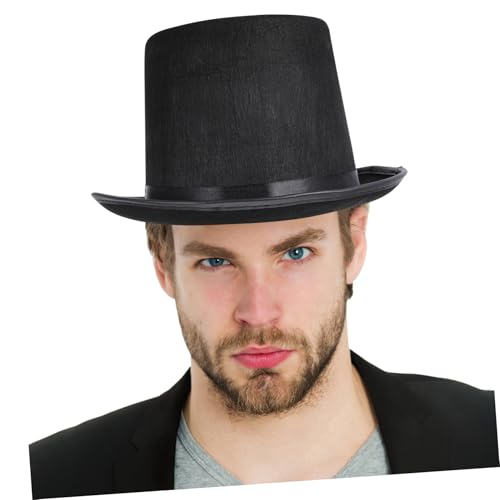 LIFKOME Halloween Schwarzer Filz Zauberer Hut Hoher Herrenhut Party Zubehör Karneval Verkleidung Cosplay LIFKOME Halloween Schwarzer Filz Zauberer Hut Hoher Herrenhut Party Zubehör Karneval Verkleidung Cosplay von LIFKOME