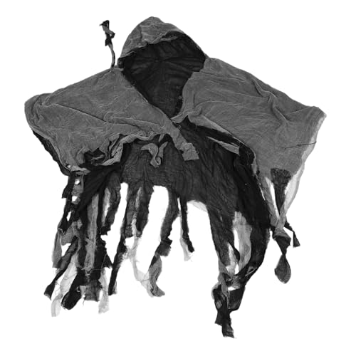LIFKOME Halloween Sensenmann Umhang Kapuzenumhang Halloween Dekor Cosplay Umhang Kapuzen Horror Sensenmann Kostüm Geisterkostüm Für Erwachsene von LIFKOME