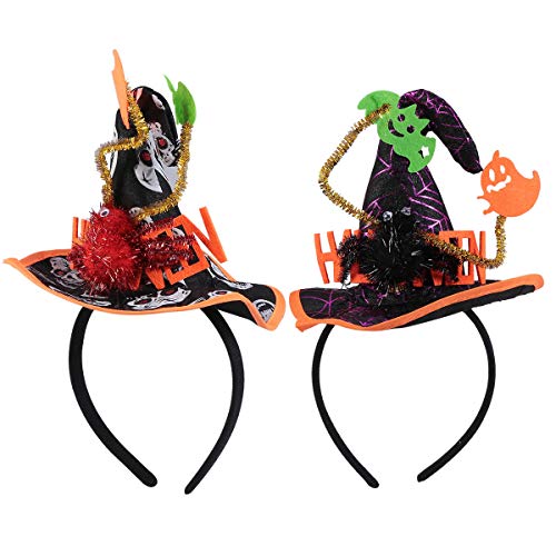 LIFKOME Halloween Stirnband Haarschmuck für Abschlussball Tuch Lustiges Haarband Party Haarschmuck Kreatives Stirnband Cosplay Hexenhut Prom Requisiten Halloween Haarreifen Kopfschmuck Prop von LIFKOME