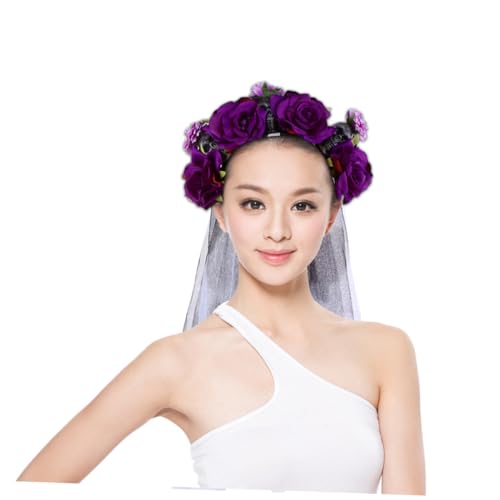 LIFKOME Halloween Stirnband mit Totenkopf und Violetten Rosen Cosplay Haarschmuck für Damen und Komfortables Stoffhaarband für Halloween Partys Geburtstage und Kostümfeiern LIFKOME Halloween Stirnband mit Totenkopf und Violetten Rosen Cosplay Haarschmuck für Damen und Komfortables Stoffhaarband für Halloween Partys Geburtstage und Kostümfeiern von LIFKOME