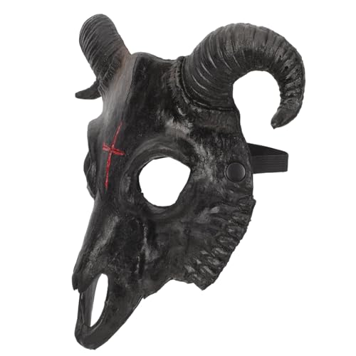 LIFKOME Goat Mask Haaraccessoire Für Halloween Und Festivals Realistische Ziegenmaske Aus Pu Für Kostümpartys Und Karneval Um Ihre Kreativität Auszuleben von LIFKOME