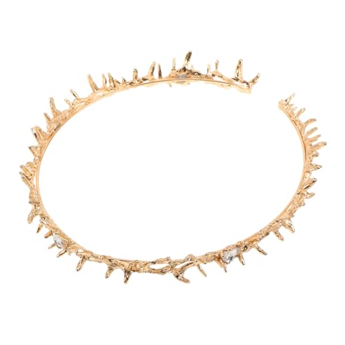 LIFKOME Handgefertigte Dornenkrone Gold Halbkrone Leichtes Party-cosplay-haarschmuck Für Halloween Geburtstag Ostern Dekorationen LIFKOME Handgefertigte Dornenkrone Gold Halbkrone Leichtes Party-cosplay-haarschmuck Für Halloween Geburtstag Ostern Dekorationen von LIFKOME