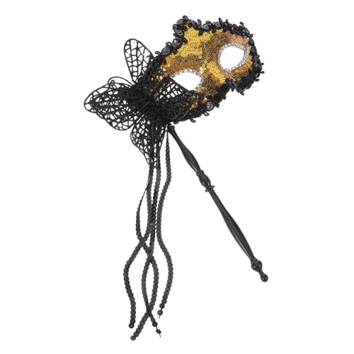 LIFKOME Handgefertigte Drachenmaske für Karneval und Halloween Vintage Maske mit Stick für Kostüm und Cosplay Partys als Fotorequisiten und für Familie und Freunde von LIFKOME