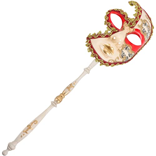 LIFKOME Kostüm Maske Mit Stab Halbmaske Dekorative Party-requisite Zubehör Für Karneval Maskenball Halloween LIFKOME Kostüm Maske Mit Stab Halbmaske Dekorative Party-requisite Zubehör Für Karneval Maskenball Halloween von LIFKOME